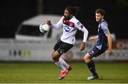 9 November 2020; Nathan Oduwa of Dundalk in action against Lewis Banks of Sligo Rovers during the SSE Airtricity League Premier Division match between Dundalk and Sligo Rovers at Oriel Park in Dundalk, Louth. Photo by Sam Barnes/Sportsfile