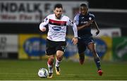 9 November 2020; Patrick Hoban of Dundalk in action against Junior Ogedi-Uzokwe of Sligo Rovers during the SSE Airtricity League Premier Division match between Dundalk and Sligo Rovers at Oriel Park in Dundalk, Louth. Photo by Sam Barnes/Sportsfile