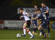 9 November 2020; Stefan Colovic of Dundalk in action against David Cawley, right, and Niall Morahan of Sligo Rovers during the SSE Airtricity League Premier Division match between Dundalk and Sligo Rovers at Oriel Park in Dundalk, Louth. Photo by Sam Barnes/Sportsfile