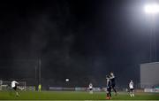 9 November 2020; Stefan Colovic of Dundalk takes a free kick during the SSE Airtricity League Premier Division match between Dundalk and Sligo Rovers at Oriel Park in Dundalk, Louth. Photo by Sam Barnes/Sportsfile