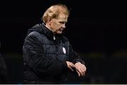 9 November 2020; Sligo Rovers manager Liam Buckley checks his watch during the SSE Airtricity League Premier Division match between Dundalk and Sligo Rovers at Oriel Park in Dundalk, Louth. Photo by Sam Barnes/Sportsfile