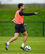 11 November 2020; Zack Elbouzedi during a Republic of Ireland U21 training session at the FAI National Training Centre in Abbotstown, Dublin. Photo by Seb Daly/Sportsfile