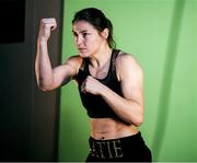 11 November 2020; Katie Taylor during a media day in advance of her Undisputed Lightweight Championship fight with Miriam Gutierrez, which takes place on Saturday night at The SSE Arena, Wembley, in London, England. Photo by Mark Robinson / Matchroom Boxing via Sportsfile