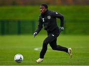 11 November 2020; Michael Obafemi during a Republic of Ireland U21 training session at the FAI National Training Centre in Abbotstown, Dublin. Photo by Seb Daly/Sportsfile