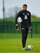 11 November 2020; Gavin Bazunu during a Republic of Ireland U21 training session at the FAI National Training Centre in Abbotstown, Dublin. Photo by Seb Daly/Sportsfile