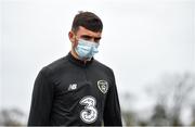 11 November 2020; Troy Parrott arrives prior to a Republic of Ireland U21 training session at the FAI National Training Centre in Abbotstown, Dublin. Photo by Seb Daly/Sportsfile
