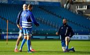 12 November 2020; Devin Toner, left, Ross Molony and Scott Fardy during a Leinster Rugby squad training session at the RDS Arena in Dublin. Photo by Brendan Moran/Sportsfile