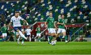 12 November 2020; Juraj Kucka of Slovakia shoots to score his side's first goal during the UEFA EURO2020 Qualifying Play-Off Final match between Northern Ireland and Slovakia at National Football Stadium at Windsor Park in Belfast. Photo by David Fitzgerald/Sportsfile