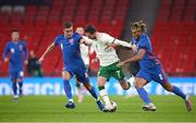 12 November 2020; Alan Browne of Republic of Ireland in action against Harry Winks, left, and Reece James of England during the International Friendly match between England and Republic of Ireland at Wembley Stadium in London, England. Photo by Stephen McCarthy/Sportsfile