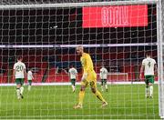 12 November 2020; Darren Randolph of Republic of Ireland reacts after his side conceded their second goal during the International Friendly match between England and Republic of Ireland at Wembley Stadium in London, England. Photo by Stephen McCarthy/Sportsfile