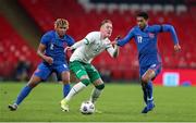 12 November 2020; Ronan Curtis of Republic of Ireland in action against Reece James, left, and Jude Bellingham of England during the International Friendly match between England and Republic of Ireland at Wembley Stadium in London, England. Photo by Matt Impey/Sportsfile