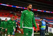 12 November 2020; Cyrus Christie of Republic of Ireland prior to the International Friendly match between England and Republic of Ireland at Wembley Stadium in London, England. Photo by Stephen McCarthy/Sportsfile