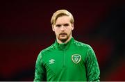 12 November 2020; Caoimhin Kelleher of Republic of Ireland prior to the International Friendly match between England and Republic of Ireland at Wembley Stadium in London, England. Photo by Stephen McCarthy/Sportsfile