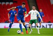 12 November 2020; Harry Maguire of England in action against Alan Browne of Republic of Ireland during the International Friendly match between England and Republic of Ireland at Wembley Stadium in London, England. Photo by Stephen McCarthy/Sportsfile