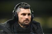 13 November 2020; Former Ireland player Rob Kearney is seen working for Channel 4 prior to the Autumn Nations Cup match between Ireland and Wales at Aviva Stadium in Dublin. Photo by David Fitzgerald/Sportsfile