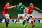 13 November 2020; Jonathan Sexton of Ireland is tackled by Shane Lewis-Hughes of Wales during the Autumn Nations Cup match between Ireland and Wales at Aviva Stadium in Dublin. Photo by Ramsey Cardy/Sportsfile