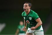 13 November 2020; James Lowe of Ireland celebrates a penalty during the Autumn Nations Cup match between Ireland and Wales at Aviva Stadium in Dublin. Photo by Ramsey Cardy/Sportsfile