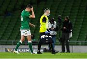 13 November 2020; Jonathan Sexton of Ireland reacts as he leaves the pitch with an injury during the Autumn Nations Cup match between Ireland and Wales at Aviva Stadium in Dublin. Photo by David Fitzgerald/Sportsfile