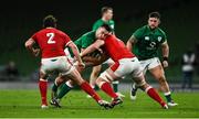 13 November 2020; Rónan Kelleher of Ireland is tackled by Will Rowlands of Wales during the Autumn Nations Cup match between Ireland and Wales at Aviva Stadium in Dublin. Photo by David Fitzgerald/Sportsfile