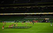 13 November 2020; Leigh Halfpenny of Wales kicks a penalty which he missed during the Autumn Nations Cup match between Ireland and Wales at Aviva Stadium in Dublin. Photo by David Fitzgerald/Sportsfile