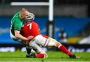 13 November 2020; Keith Earls of Ireland is tackled by Justin Tipuric of Wales during the Autumn Nations Cup match between Ireland and Wales at Aviva Stadium in Dublin. Photo by David Fitzgerald/Sportsfile