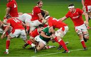 13 November 2020; James Lowe of Ireland scores his side's second try during the Autumn Nations Cup match between Ireland and Wales at Aviva Stadium in Dublin. Photo by Ramsey Cardy/Sportsfile