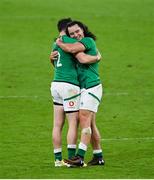 13 November 2020; James Lowe, right, and Robbie Henshaw of Ireland following the Autumn Nations Cup match between Ireland and Wales at Aviva Stadium in Dublin. Photo by Ramsey Cardy/Sportsfile