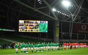 13 November 2020; The Harmony Federation choir sing Ireland's Call with the Ireland team ahead of the Autumn Nations Cup match between Ireland and Wales at Aviva Stadium in Dublin. Photo by David Fitzgerald/Sportsfile