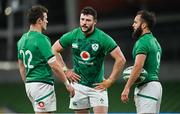 13 November 2020; Billy Burns, left, Robbie Henshaw, centre, and Jamison Gibson-Park of Ireland during the Autumn Nations Cup match between Ireland and Wales at Aviva Stadium in Dublin. Photo by Ramsey Cardy/Sportsfile