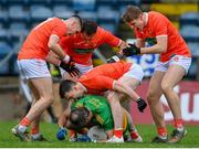 14 November 2020; Armagh players, from left, Greg McCabe, Stephen Sheridan, Aidan Forker, and Oisin O'Neill, celebrate a foul by Michael Murphy of Donegal during the Ulster GAA Football Senior Championship Semi-Final match between Donegal and Armagh at Kingspan Breffni in Cavan. Photo by Ramsey Cardy/Sportsfile