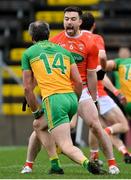 14 November 2020; Aidan Forker of Armagh taunts Michael Murphy of Donegal during the Ulster GAA Football Senior Championship Semi-Final match between Donegal and Armagh at Kingspan Breffni in Cavan. Photo by Ramsey Cardy/Sportsfile