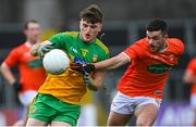 14 November 2020; Niall O'Donnell of Donegal in action against Conor O'Neill of Armagh during the Ulster GAA Football Senior Championship Semi-Final match between Donegal and Armagh at Kingspan Breffni in Cavan. Photo by Ramsey Cardy/Sportsfile