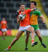 14 November 2020; Stephen Sheridan of Armagh in action against Paul Brennan of Donegal during the Ulster GAA Football Senior Championship Semi-Final match between Donegal and Armagh at Kingspan Breffni in Cavan. Photo by David Fitzgerald/Sportsfile