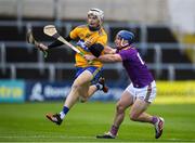 14 November 2020; Ryan Taylor of Clare in action against Kevin Foley of Wexford during the GAA Hurling All-Ireland Senior Championship Qualifier Round 2 match between Wexford and Clare at MW Hire O'Moore Park in Portlaoise, Laois. Photo by Matt Browne/Sportsfile