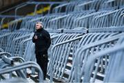 14 November 2020; Donegal selector Stephen Rochford in an empty terrace during the Ulster GAA Football Senior Championship Semi-Final match between Donegal and Armagh at Kingspan Breffni in Cavan. Photo by Ramsey Cardy/Sportsfile