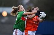14 November 2020;  Sarah Rowe of Mayo in action against Sarah Rowe of Mayo during the TG4 All-Ireland Senior Ladies Football Championship Round 3 match between Armagh and Mayo at Parnell Park in Dublin. Photo by Sam Barnes/Sportsfile