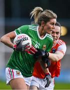 14 November 2020; Grace Kelly of Mayo in action against Sarah Marley of Armagh during the TG4 All-Ireland Senior Ladies Football Championship Round 3 match between Armagh and Mayo at Parnell Park in Dublin. Photo by Sam Barnes/Sportsfile