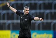 14 November 2020; Referee Liam Gordon during the GAA Hurling All-Ireland Senior Championship Qualifier Round 2 match between Wexford and Clare at MW Hire O'Moore Park in Portlaoise, Laois. Photo by Piaras Ó Mídheach/Sportsfile