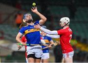 14 November 2020; Noel McGrath of Tipperary is tackled by Damien Cahalane of Cork during the GAA Hurling All-Ireland Senior Championship Qualifier Round 2 match between Cork and Tipperary at LIT Gaelic Grounds in Limerick. Photo by Brendan Moran/Sportsfile