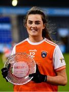 14 November 2020; Aimee Mackin of Armagh accepts the Player of the Match award following the TG4 All-Ireland Senior Ladies Football Championship Round 3 match between Armagh and Mayo at Parnell Park in Dublin. Photo by Sam Barnes/Sportsfile