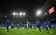 14 November 2020; Players from left, Conor Hourihane, Shane Duffy and James McClean warm up during a Republic of Ireland training session at Cardiff City Stadium in Cardiff, Wales. Photo by Stephen McCarthy/Sportsfile