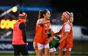 14 November 2020; Caroline O'Hanlon, left, and Niamh Coleman of Armagh embrace following their sides victory in the TG4 All-Ireland Senior Ladies Football Championship Round 3 match between Armagh and Mayo at Parnell Park in Dublin. Photo by Sam Barnes/Sportsfile