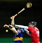 14 November 2020; Jason Forde of Tipperary in action against Colm Spillane of Cork during the GAA Hurling All-Ireland Senior Championship Qualifier Round 2 match between Cork and Tipperary at LIT Gaelic Grounds in Limerick. Photo by Daire Brennan/Sportsfile