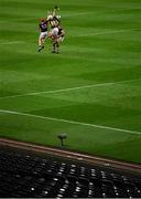 14 November 2020; A view of action in front of empty seats during the Leinster GAA Hurling Senior Championship Final match between Kilkenny and Galway at Croke Park in Dublin. Photo by Seb Daly/Sportsfile