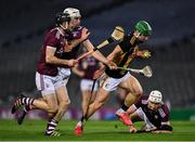 14 November 2020; Martin Keoghan of Kilkenny in action against Padraic Mannion and Gearóid McInerney, 6, of Galway during the Leinster GAA Hurling Senior Championship Final match between Kilkenny and Galway at Croke Park in Dublin. Photo by Ray McManus/Sportsfile