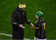 14 November 2020; Kilkenny manager Brian Cody speaks with Eoin Murphy of Kilkenny during the Leinster GAA Hurling Senior Championship Final match between Kilkenny and Galway at Croke Park in Dublin. Photo by Harry Murphy/Sportsfile