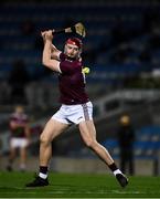 14 November 2020; Joe Canning of Galway scores his side's 14th point, from a free, in the 40th minute during the Leinster GAA Hurling Senior Championship Final match between Kilkenny and Galway at Croke Park in Dublin. Photo by Ray McManus/Sportsfile