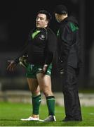 14 November 2020; Denis Buckley of Connacht with head coach Andy Friend prior to the Guinness PRO14 match between Connacht and Scarlets at Sportsground in Galway. Photo by David Fitzgerald/Sportsfile