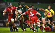 14 November 2020; Ultan Dillane of Connacht is tackled by Morgan Jones of Scarlets during the Guinness PRO14 match between Connacht and Scarlets at Sportsground in Galway. Photo by David Fitzgerald/Sportsfile