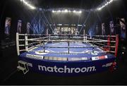14 November 2020; A general view of the ring prior to the Undisputed Female Lightweight Championship bout between Katie Taylor and Miriam Gutierrez at SSE Wembley Arena in London, England. Photo by Mark Robinson / Matchroom Boxing via Sportsfile